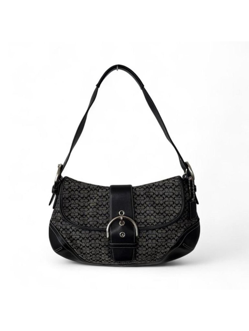 Coach Soho Signature Buckle Hobo Bag Style 6808 | Black & Grey